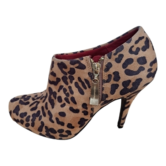 Christian Siriano payless collaboration leopard print heel 4" booties size 6 1/2 - Picture 6 of 13